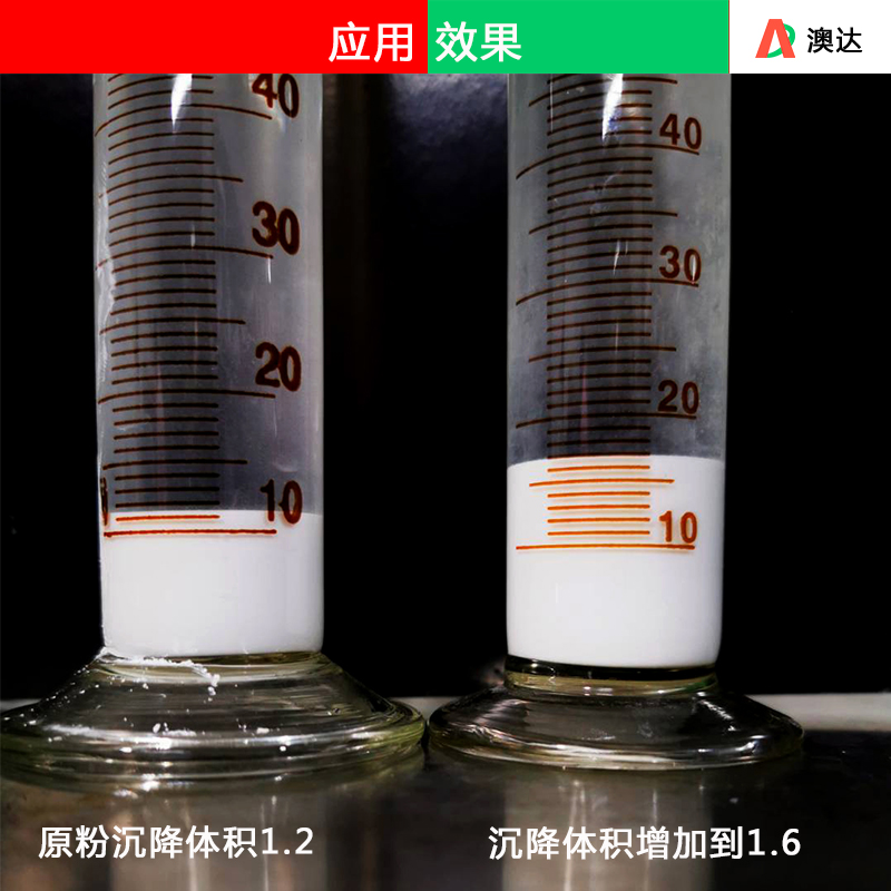 粉体表面改性剂AD8323提升沉降体积产量也增加了6%